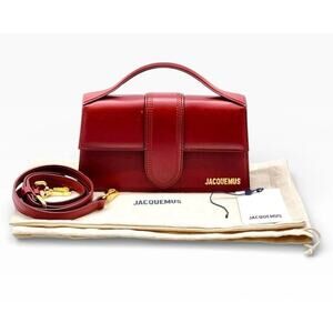 Le Grand Bambino bag in Deep Dark Red smooth leather New